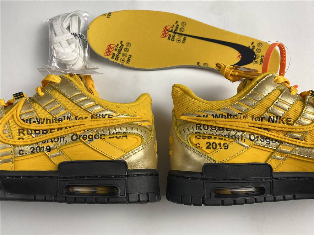 OFF-WHITE x Nike Air Rubber Dunk University Gold CU6015-100